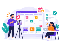 Social Media Flat Illustration